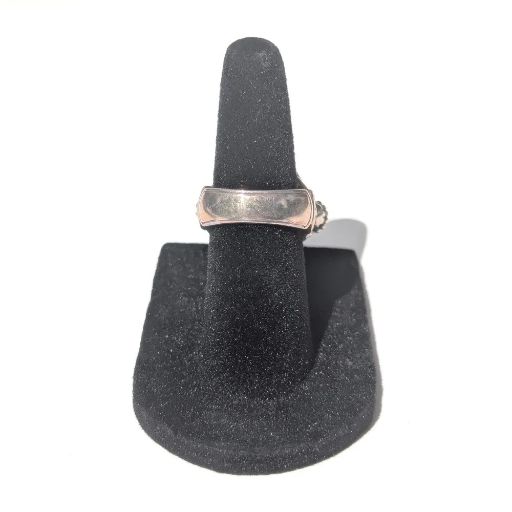 Sarda Bali Sterling Silver Gray Smoky Quartz Filigree Ring Size 7 Balinese Style